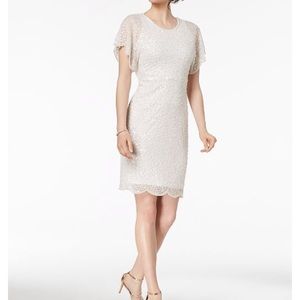Adrianna Papell Flutter Sleeve Sheath Dress